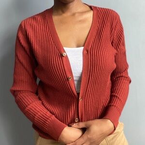 Cleo  Ribbed Knit Cardigan Sweater